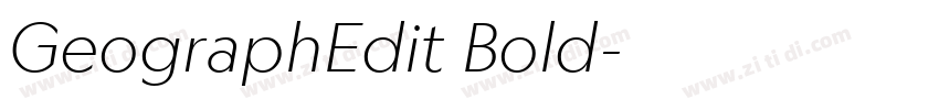 GeographEdit Bold字体转换